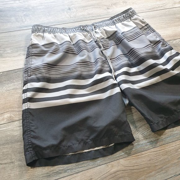 Men Kirkland Signature Swim Trunk Striped Elastic Waist 36 In Drawstring Size XL - Picture 3 of 6